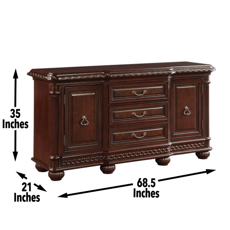 Steve Silver Company Antoinette Buffet in Brown Cherry