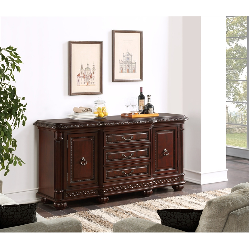 Steve Silver Company Antoinette Buffet in Brown Cherry