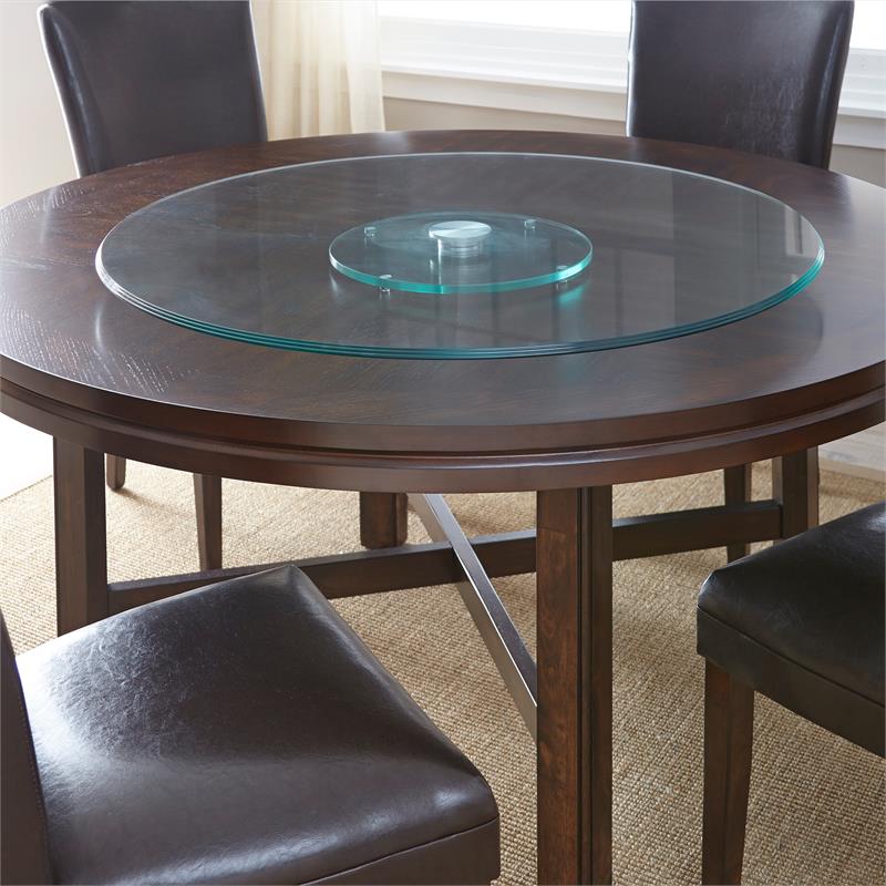 Steve Silver Company Avenue Clear Tempered Glass 40-inch Lazy Susan