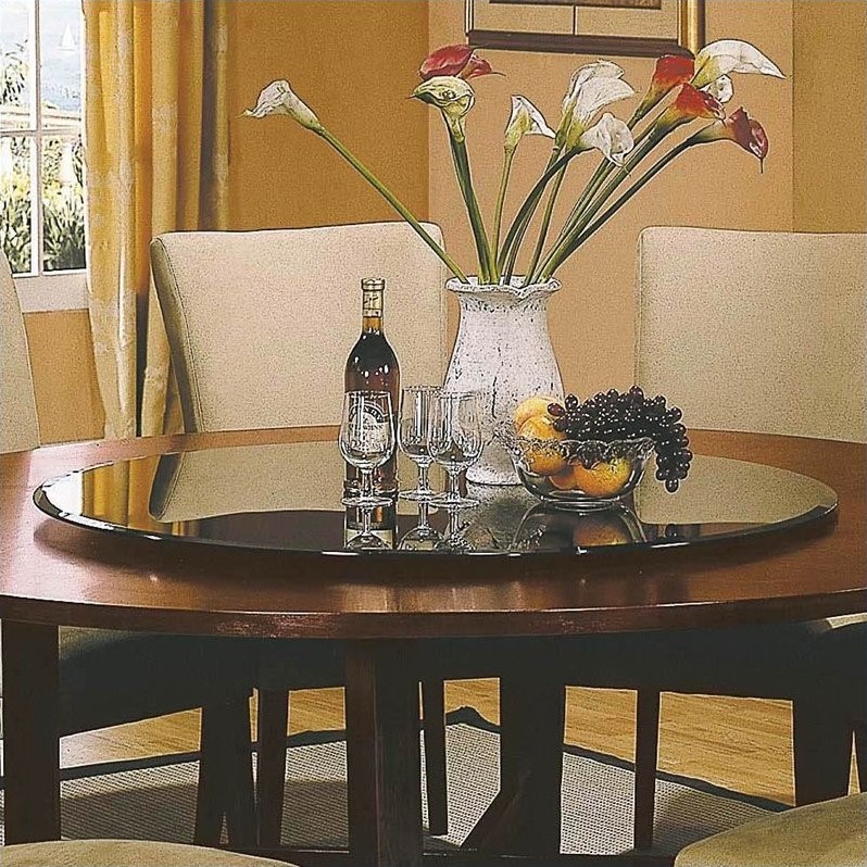 Steve Silver Company Avenue Clear Tempered Glass 40-inch Lazy Susan