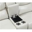 Steve Silver Laurel Ivory Leather Power Reclining Console Loveseat