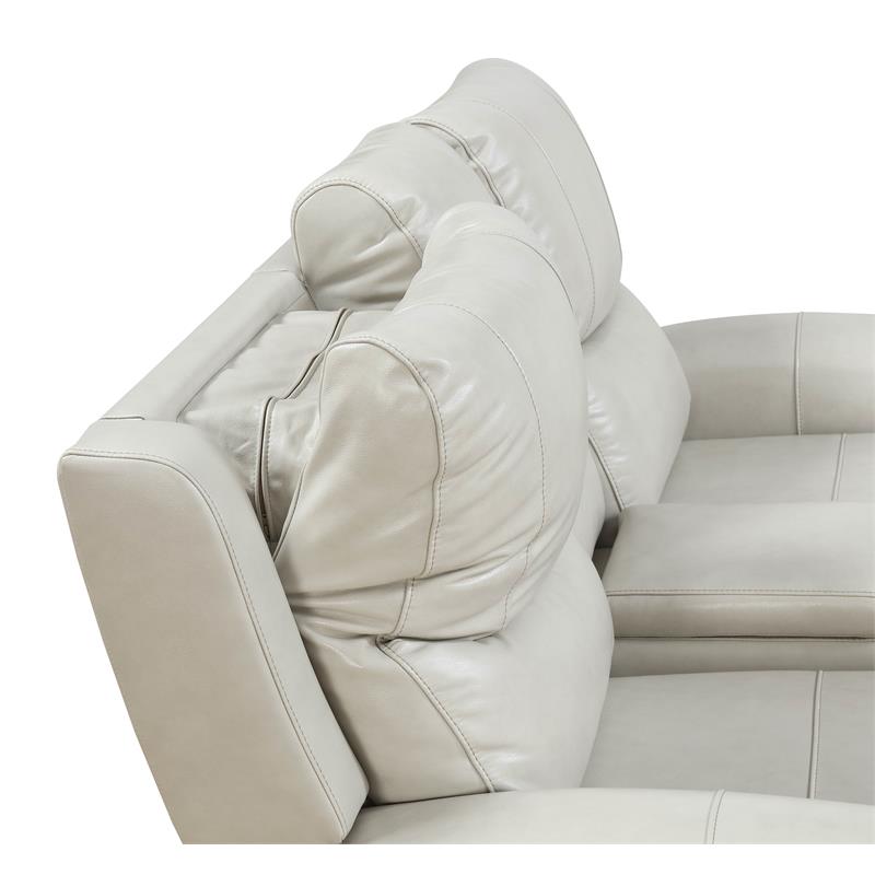 Steve Silver Laurel Ivory Leather Power Reclining Console Loveseat