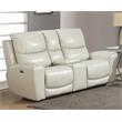 Steve Silver Laurel Ivory Leather Power Reclining Console Loveseat