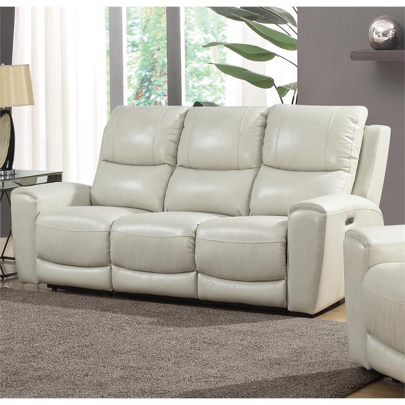 Steve Silver Laurel Ivory Leather Power Reclining Sofa
