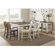 Cayla 7-Piece Counter Height Dining Set with Antique White Chairs