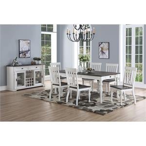 Joanna Two-Tone 7-Piece White Dining Set