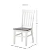 Steve Silver Caylie Dining Side Chair in Ivory and Driftwood