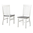 Steve Silver Caylie Dining Side Chair in Ivory and Driftwood