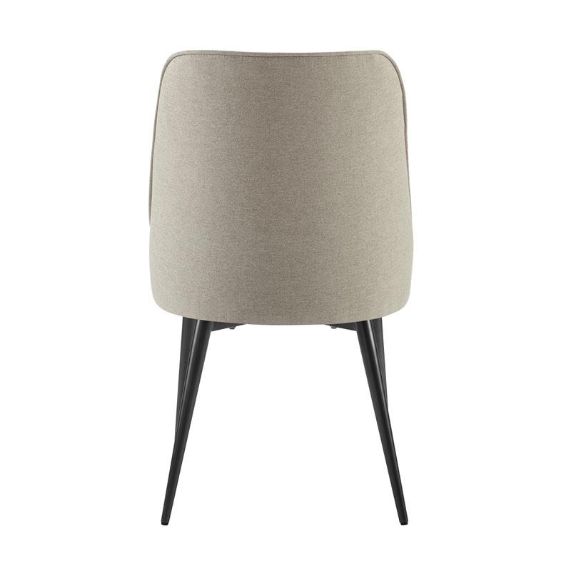 Steve Silver Olson Khaki Fabric and Dark Metal Side Chair