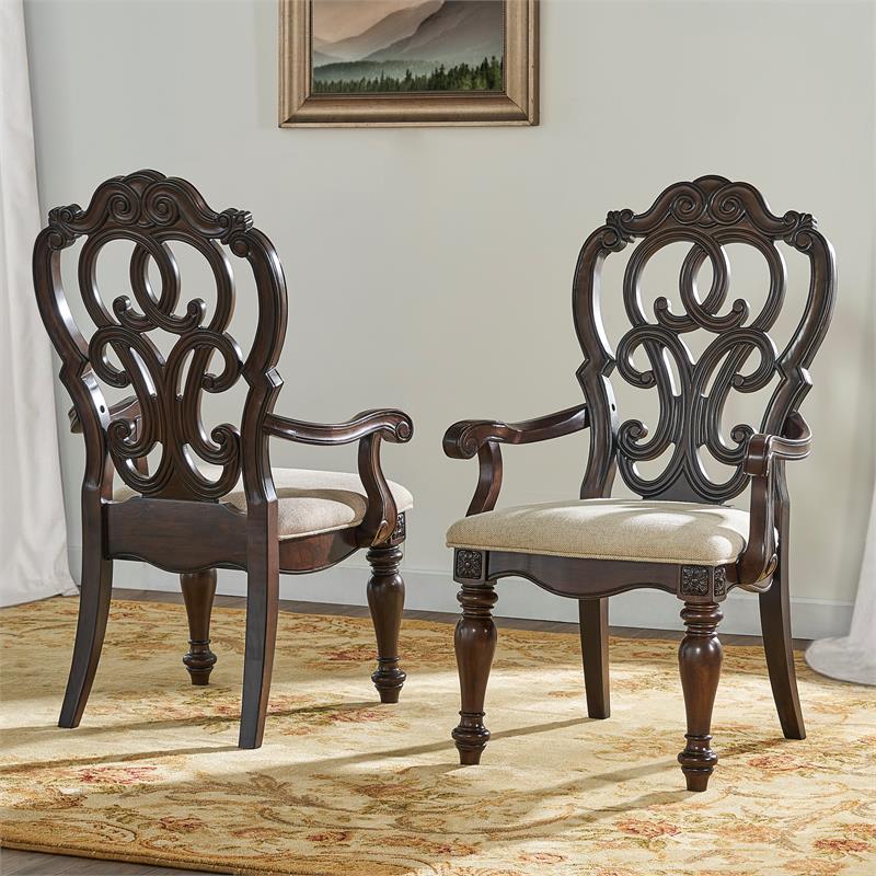 Steve Silver Royale Pecan Brown Arm Chair