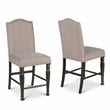 Caswell Harbor Gray Counter Chair with Light Stone colored fabric
