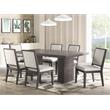 Steve Silver Mila Washed Gray Twin Pedestal Dining Table