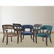 Steve Silver Tournament Gray Faux Leather Arm Chair with Casters
