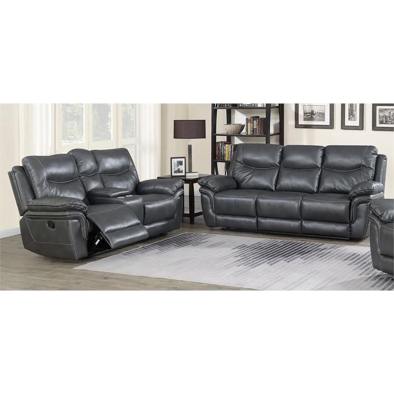 Isabella Grey Reclining Sofa and Loveseat 2-Piece Set