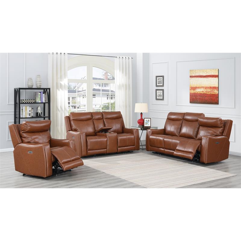 Steve Silver Natalia Caramel Leather Power Recliner