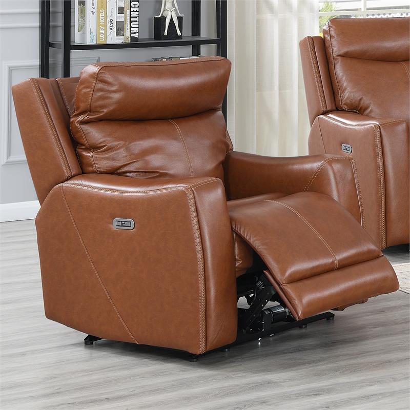 Steve Silver Natalia Caramel Leather Power Recliner