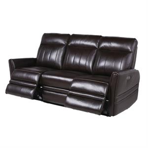 Coachella Brown Leather Power Recliner Sofa