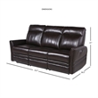 Coachella Brown Leather Power Recliner Sofa