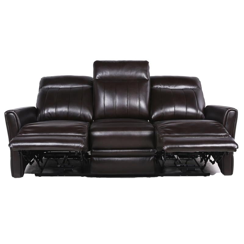 Coachella Brown Leather Power Recliner Sofa