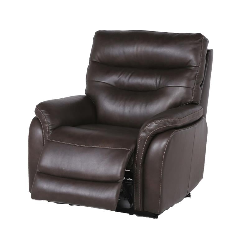 Fortuna Dark Brown Leather Power Recliner Chair