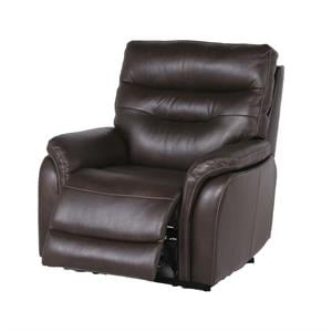 Fortuna Dark Brown Leather Power Recliner Chair
