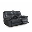 Steve Silver Isabella Gray Vinyl Console Recliner Loveseat