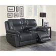 Steve Silver Isabella Gray Vinyl Console Recliner Loveseat