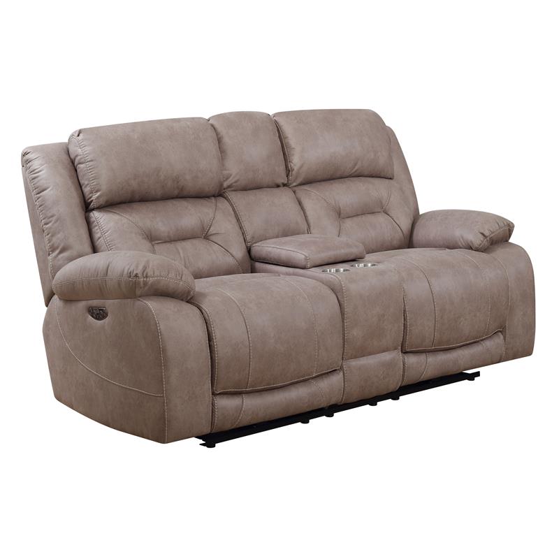 Steve Silver Aria Desert Sand Power Recliner Console Loveseat