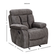 Steve Silver Bogata Mushroom Glider Recliner Chair