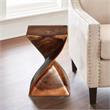 Paloma Natural Brown Wood Glaze Accent Side Table