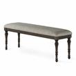 Steve Silver Linnett Gray Fabric Dining Bench