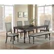 Steve Silver Linnett Gray Fabric Dining Bench