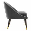 Steve Silver Avalon Velvet Accent Chair - Charcoal
