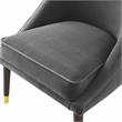 Steve Silver Avalon Velvet Accent Chair - Charcoal