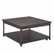 Steve Silver Prescott Smokey Oak and Black Metal Lift-Top Square Cocktail Table