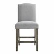 Steve Silver Grayson Driftwood and Gray Fabric Counter Chair