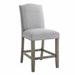 Steve Silver Grayson Driftwood and Gray Fabric Counter Chair
