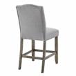 Steve Silver Grayson Driftwood and Gray Fabric Counter Chair