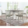 Steve Silver Joanna Two-Tone Ivory and Dark Oak 7-Piece Counter Height Set