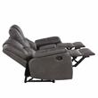 Steve Silver Katrine Charcoal Faux Leather Manual Reclining Sofa