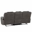 Steve Silver Katrine Charcoal Faux Leather Manual Reclining Sofa
