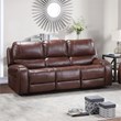 Steve Silver Keily Brown Faux Leather Manual Reclining 3-Piece Motion Set