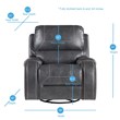 Steve Silver Keily Brown Faux Leather Manual Reclining 3-Piece Motion Set