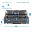 Steve Silver Keily Brown Faux Leather Manual Reclining 3-Piece Motion Set