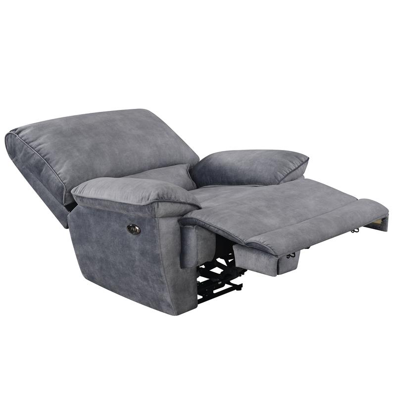 Steve Silver Simone Smoked Gray Polyester Fabric Power Recliner
