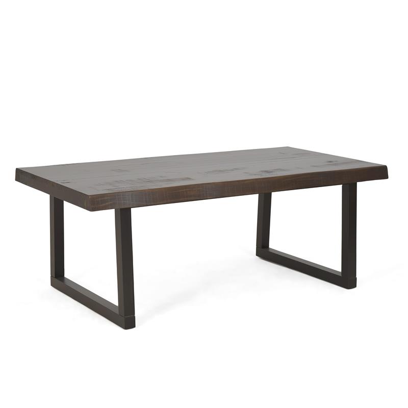 Jennings Live Edge Cherry and Ebony Wood Cocktail Table