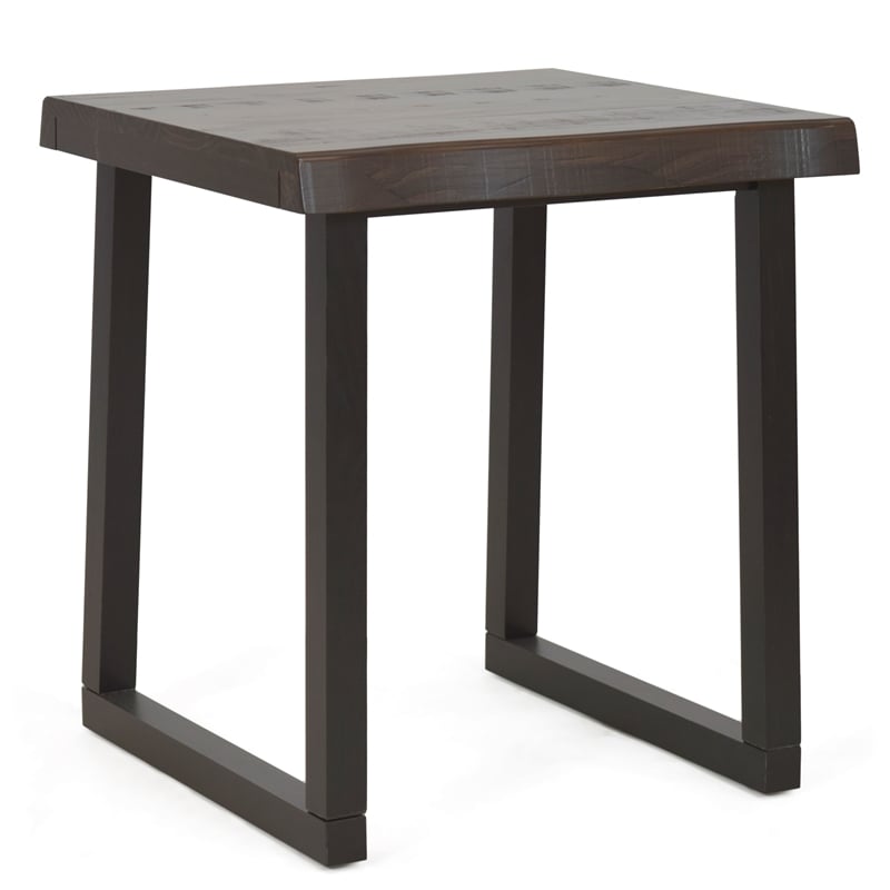 Jennings Live Edge Cherry and Ebony Wood End Table