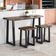 Steve Silver Jennings Cherry and Ebony Solid Wood Live Edge Stool