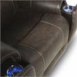 Lexington Brown Faux Leather Power Media Recliner