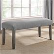 Steve Silver Emily Gray Fabric Backless Bench